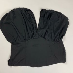 ASOS V-neck top with gathered sleeve detail